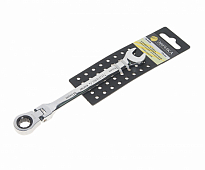 Ключ комбинированый ER-61010H трещоточный шарнирный 10мм (на держателе) ЭВРИКА